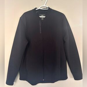 Under Armour, Sporty Bomber Style Track Jacket, Black, Men’s Large